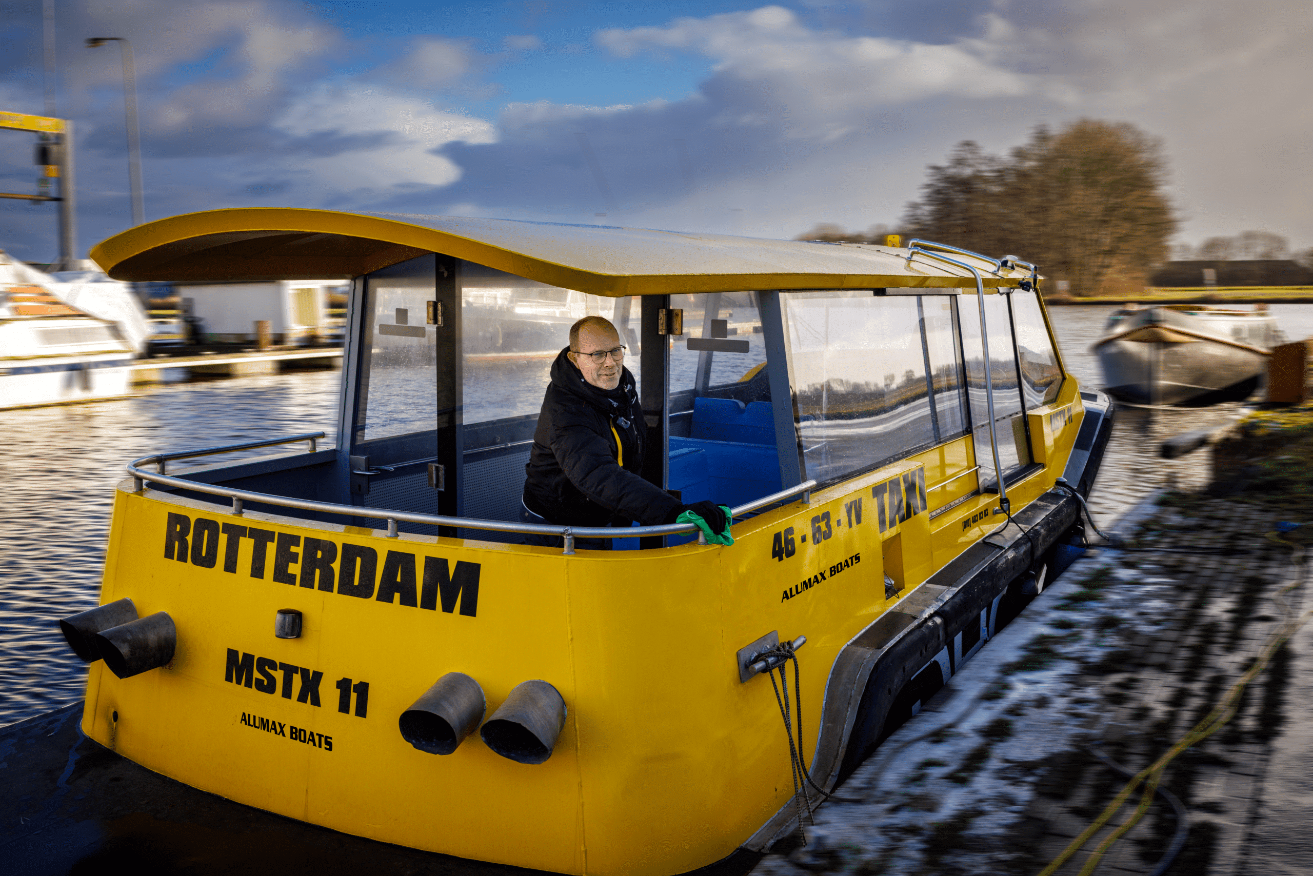 Remko in Watertaxi